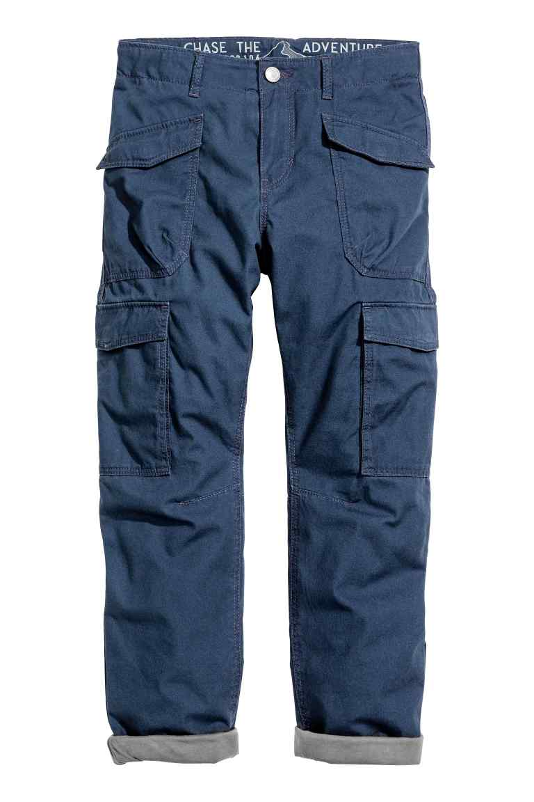 Lined cargo trousers